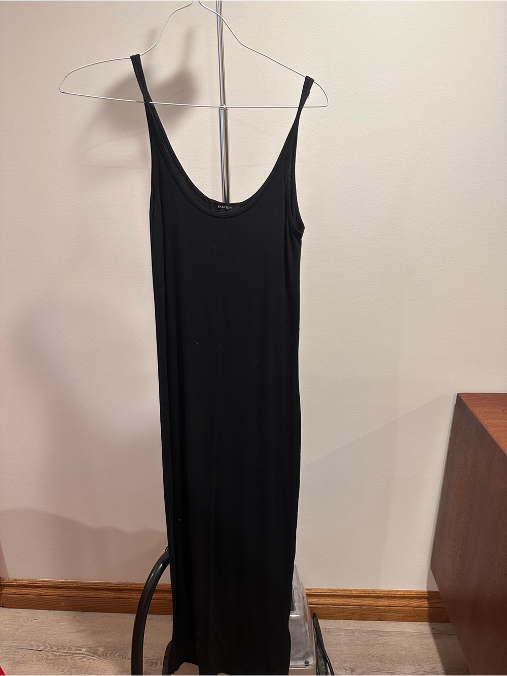 Babaton Fitted Black Sleeveless Maxi Dress